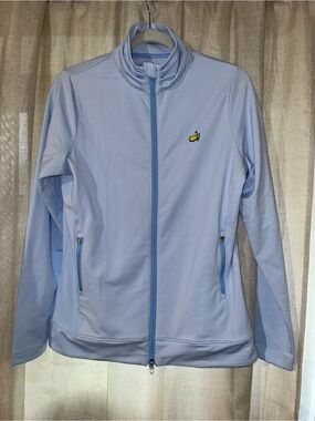 Masters Magnolia Lane Tech Size Medium Light Blue Women's Full-Zip Jacket